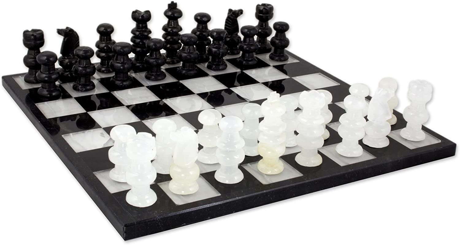Black & White Marble Chess Set