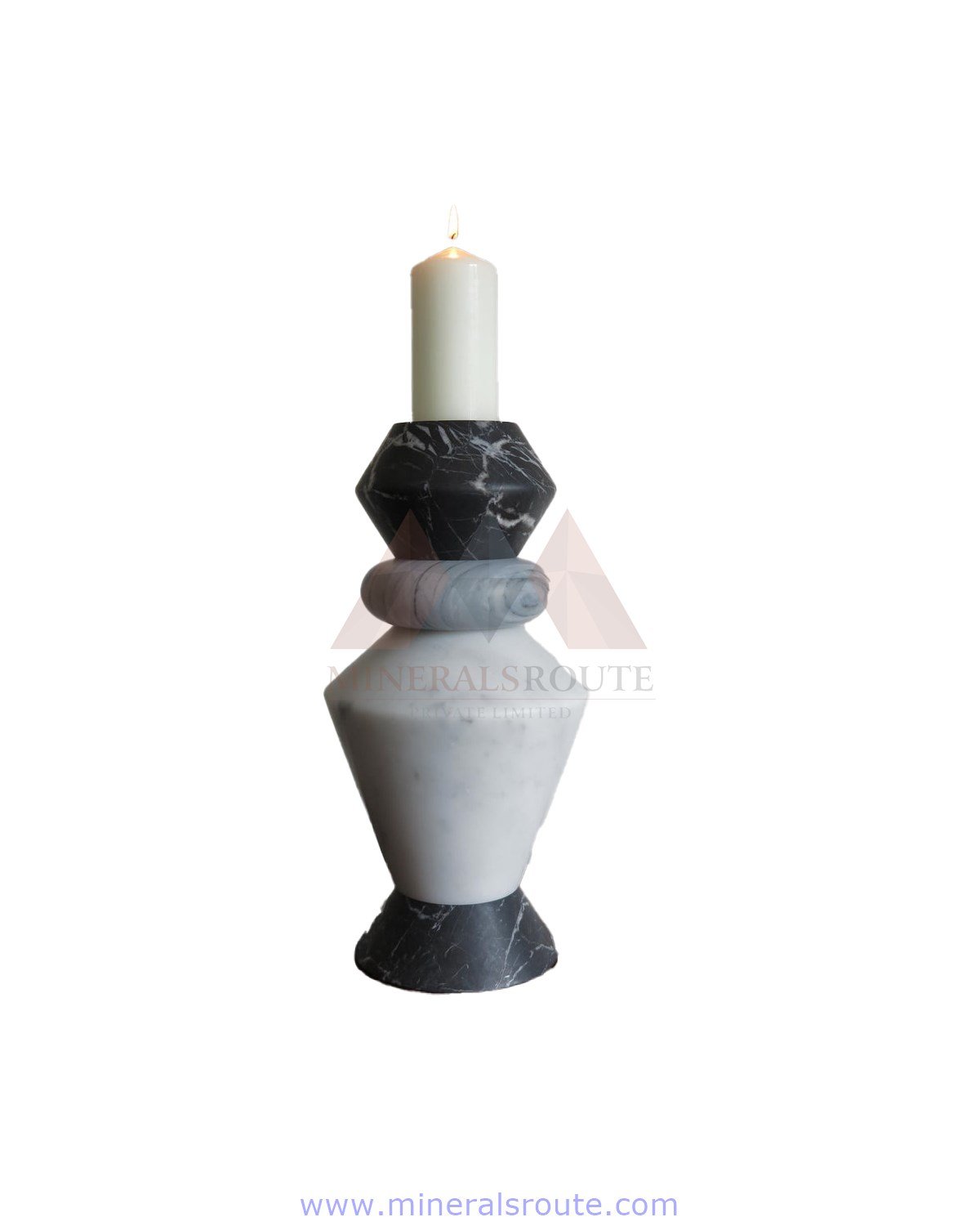 4 Pieces Marble Candle Holder