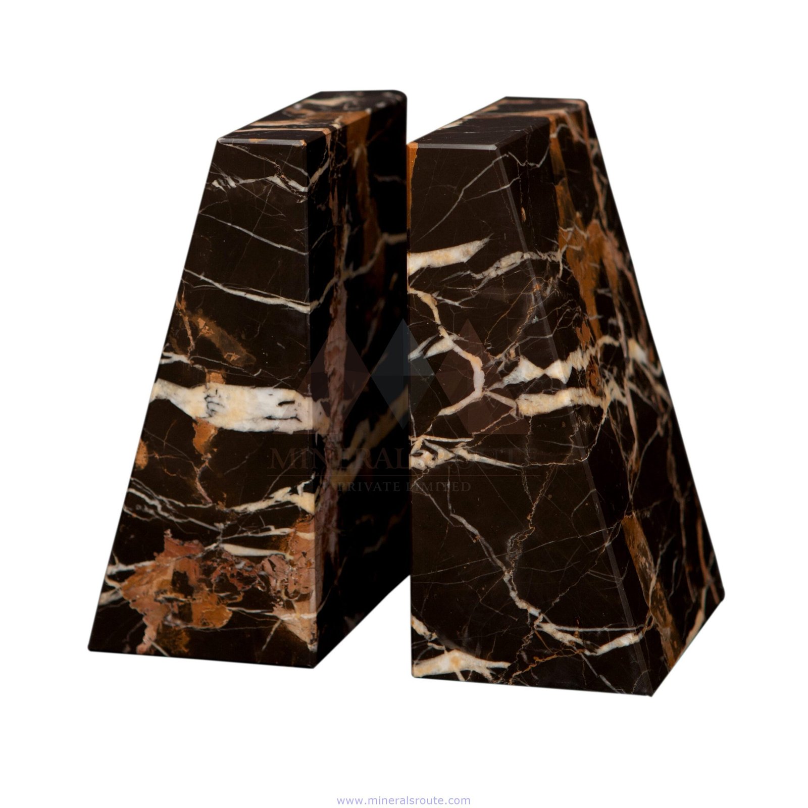Black & Gold Marble Bookends