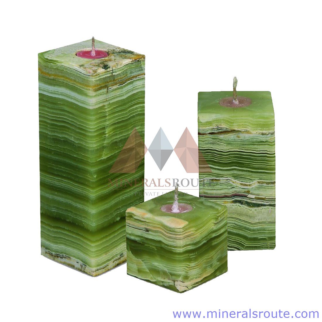 Green Onyx Candle Holder 3