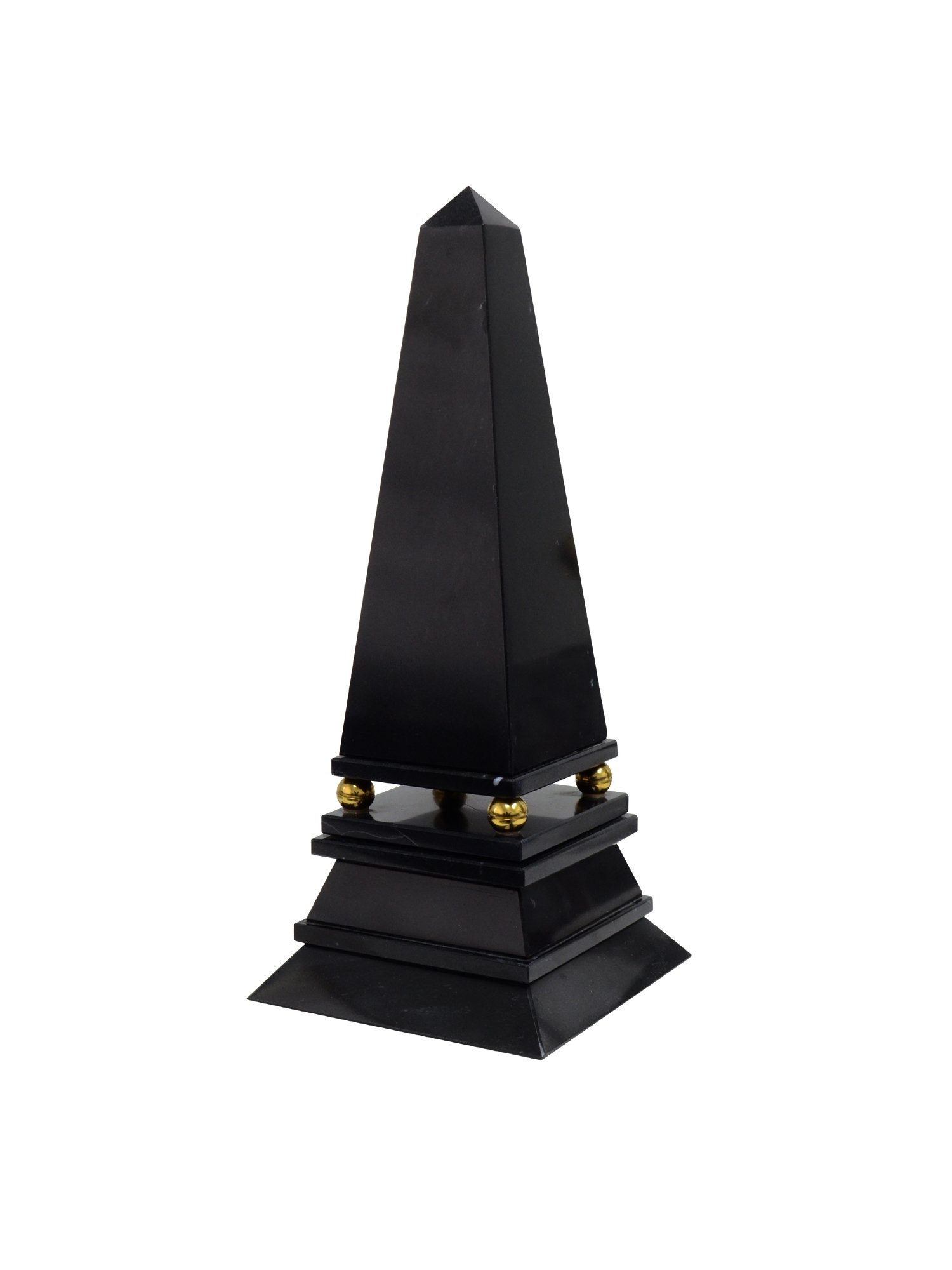 Jet Black Marble Obelisk