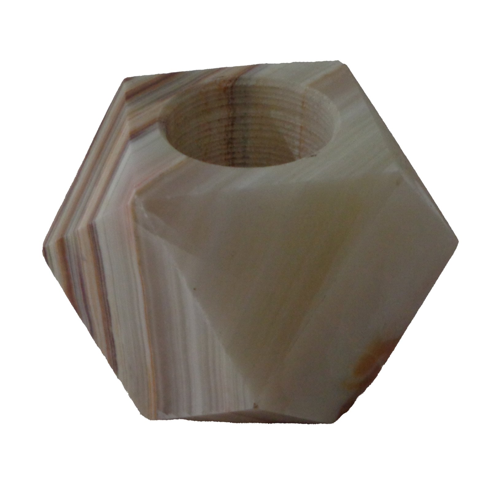 Octagon Onyx Candle Holder